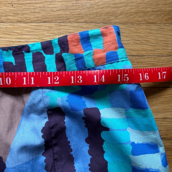 NWT Maude Vivante Cotton Colorful Abstract Skirt Size Small Boutique Unique - Picture 7 of 9